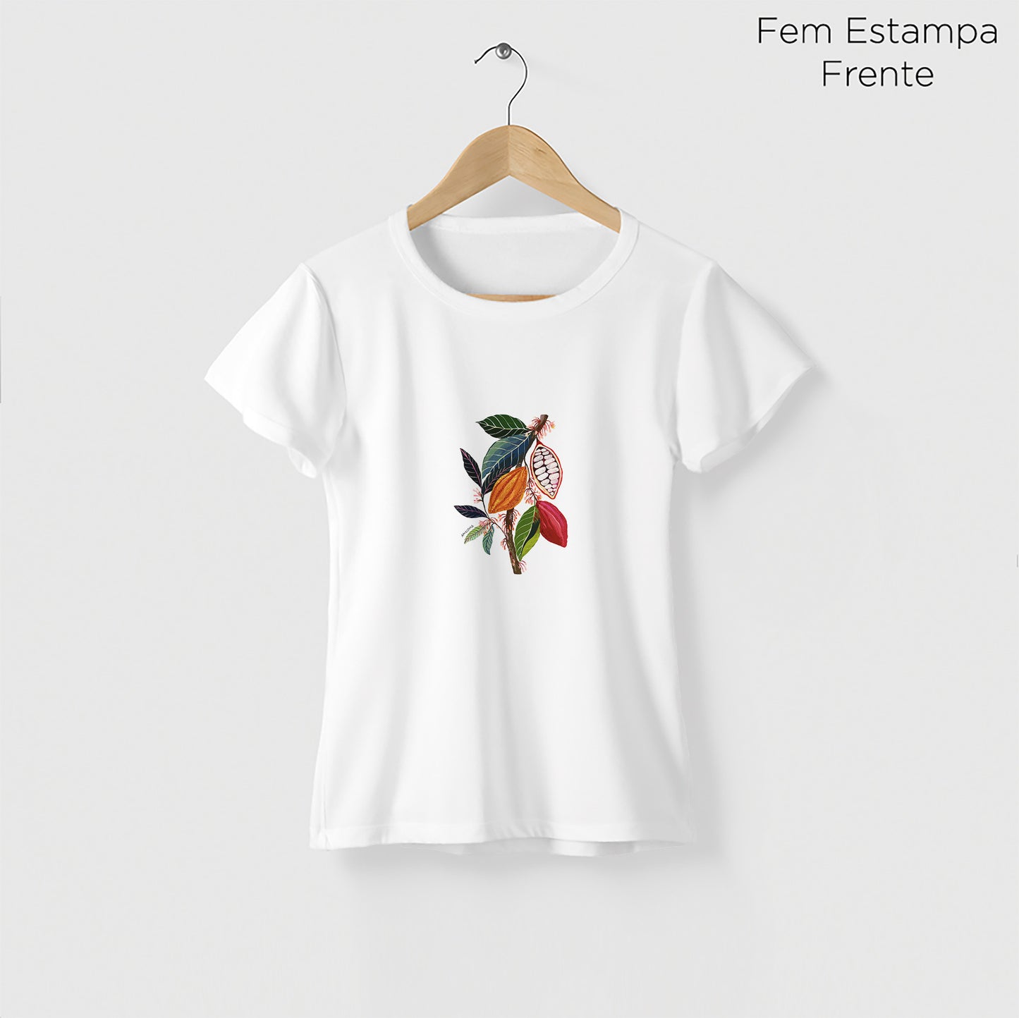 Camiseta Amazônia CACAU - BRANCO - cód 2353