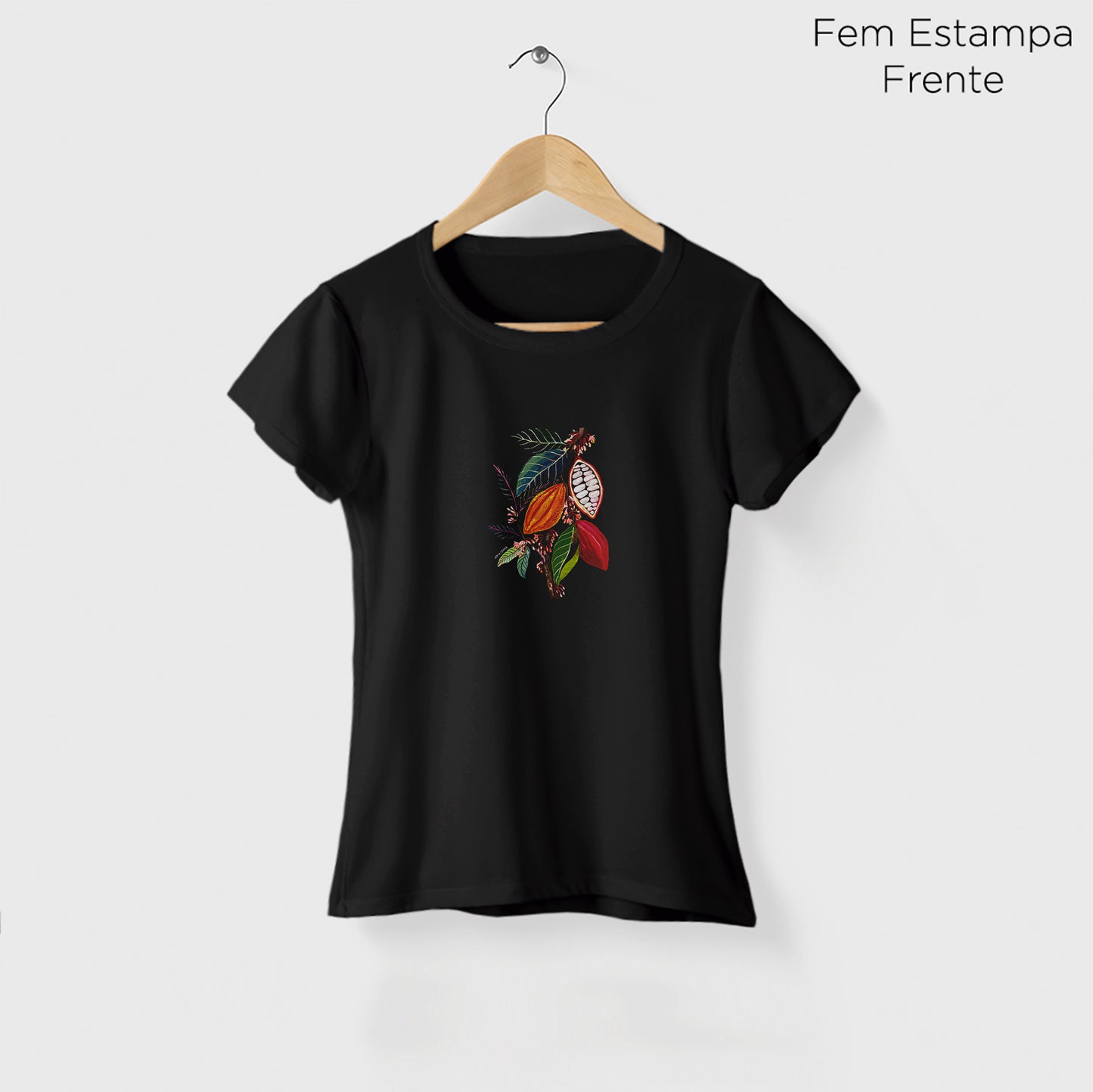 Camiseta Amazônia CACAU - PRETO - cód 2353