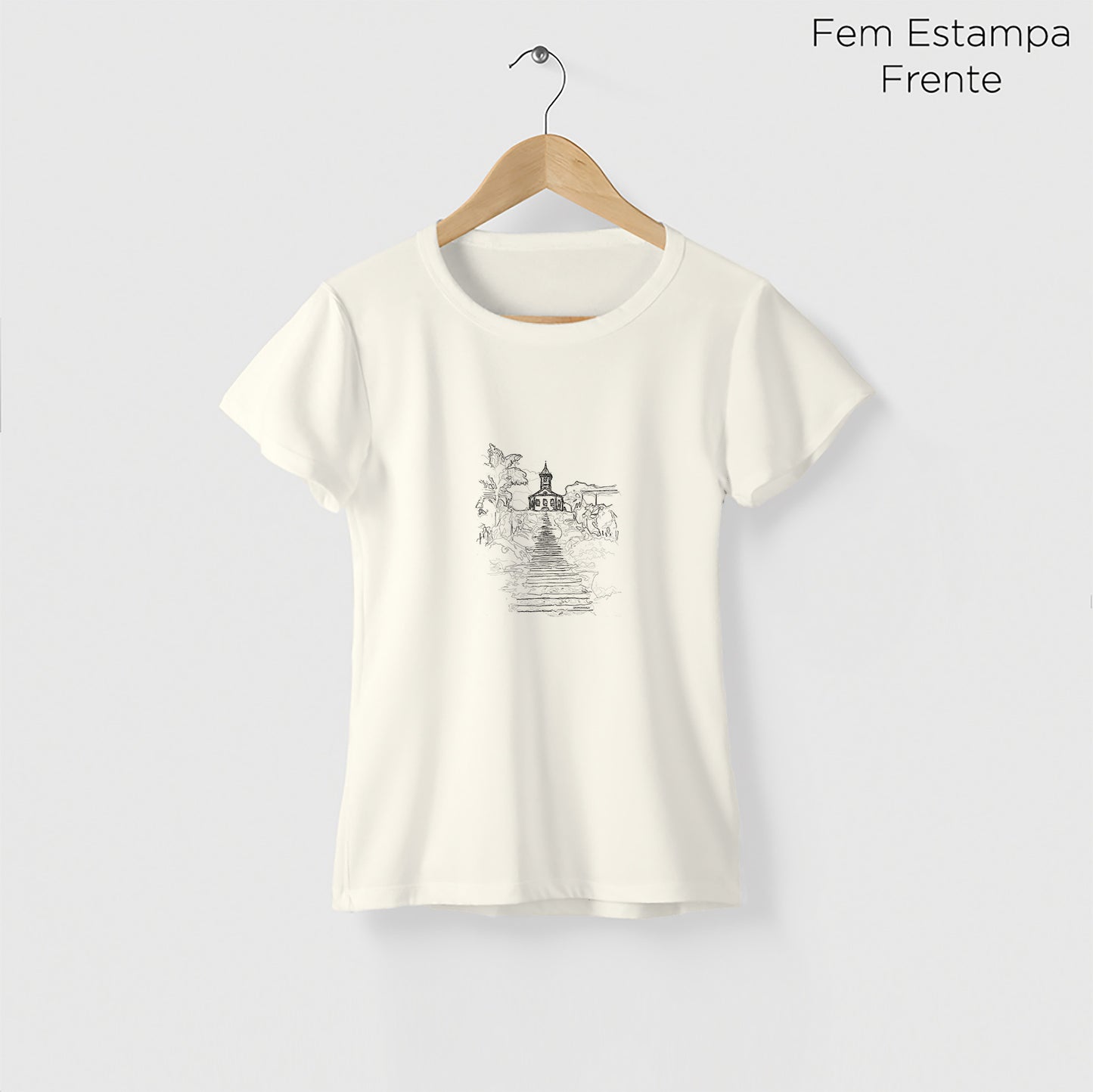 Camiseta Amazônia IGREJA DO SERRO - OFF WHITE - cód 2354