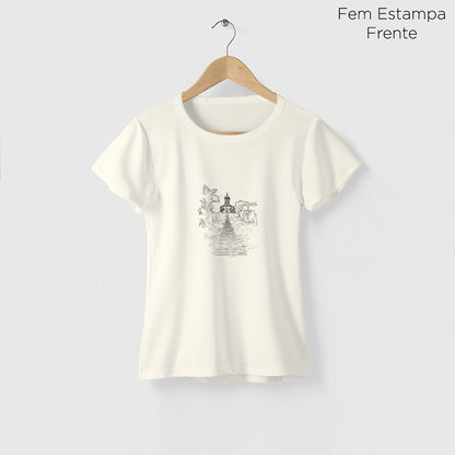 Camiseta Amazônia IGREJA DO SERRO - OFF WHITE - cód 2354
