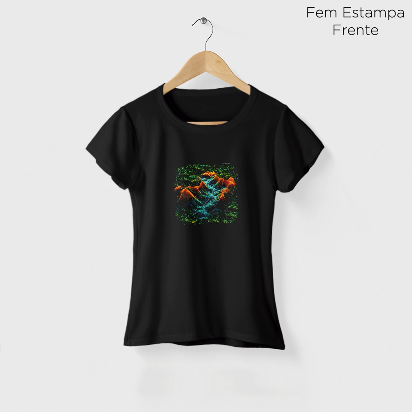 Camiseta Amazônia NATURAL DO ESPINHAÇO - PRETO - cód 2360
