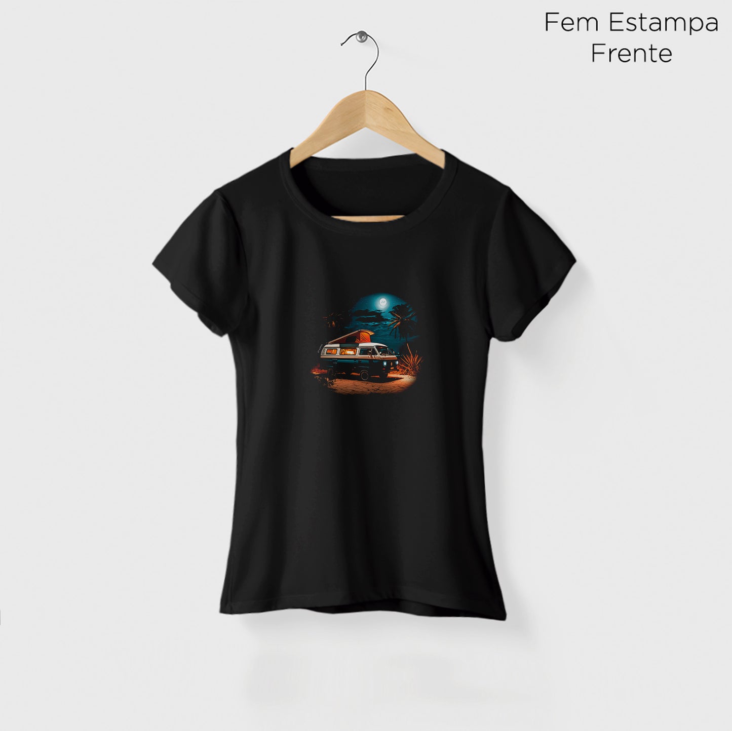 Camiseta Amazônia KOMBI TRIP - PRETO - cód 2362