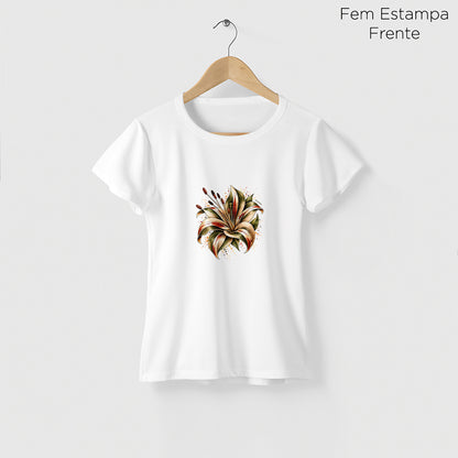 Camiseta Amazônia FLOR DA TERRA - BRANCO - cód 2430