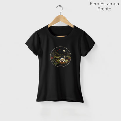 Camiseta Amazônia VITÓRIA-RÉGIA - PRETO - cód 2437
