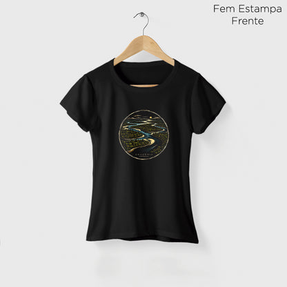 Camiseta Amazônia CAMINHO DAS ÁGUAS - PRETO - cód 2438