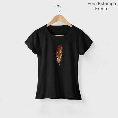 Camiseta Amazônia PENA DA TERRA - PRETO - cód 2446