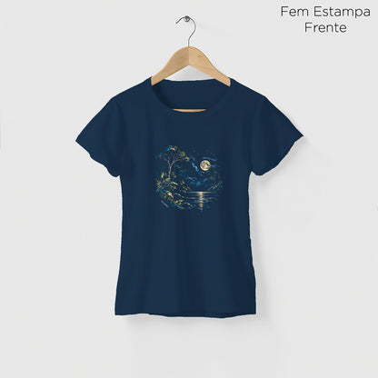 Camiseta Amazônia CÉU DA FLORESTA - AZUL MARINHO - cód 2449
