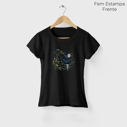 Camiseta Amazônia CÉU DA FLORESTA - PRETO - cód 2449