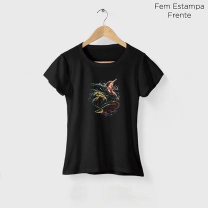 Camiseta Amazônia ÁGUAS DA AMAZÔNIA - PRETO - cód 2451