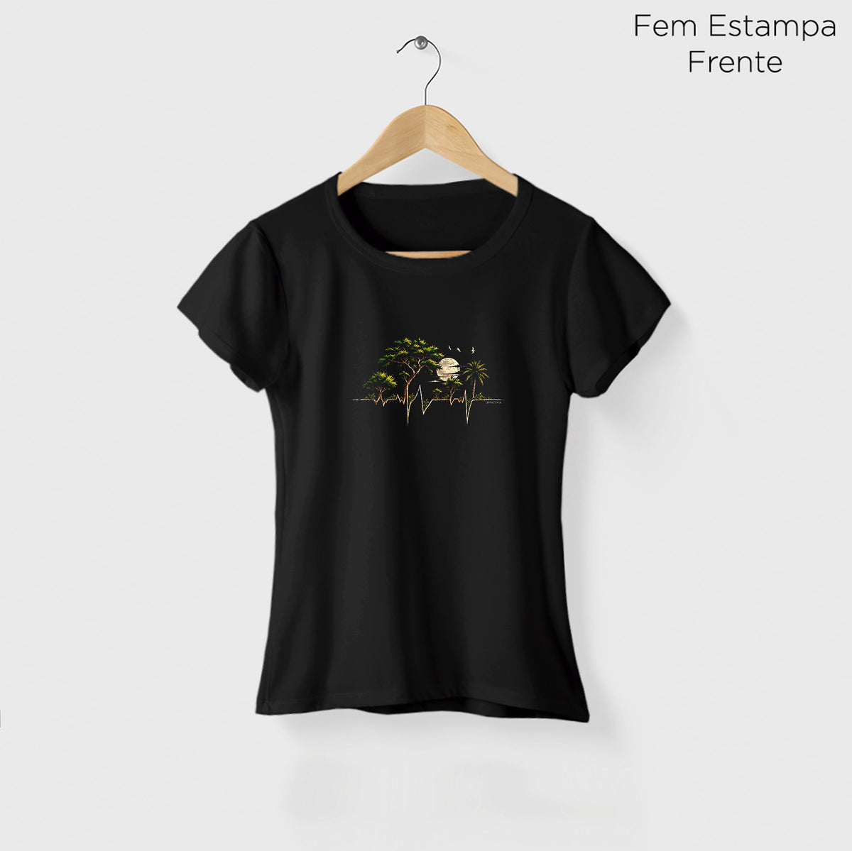 Camiseta Amazônia VIDA DA FLORESTA - PRETO - cód 2458