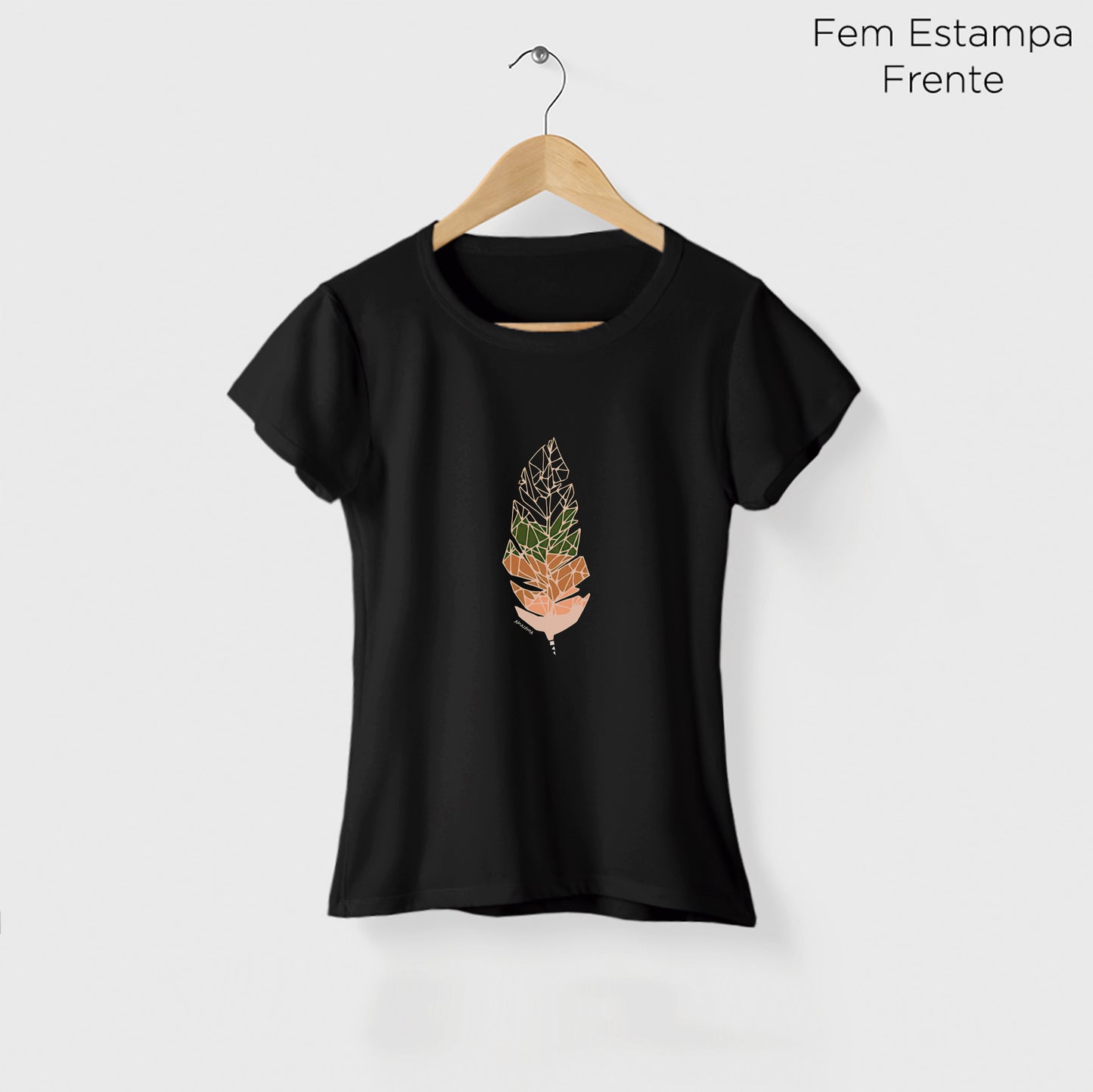 Camiseta Amazônia GRÁFICA PENA - PRETO - cód 2110