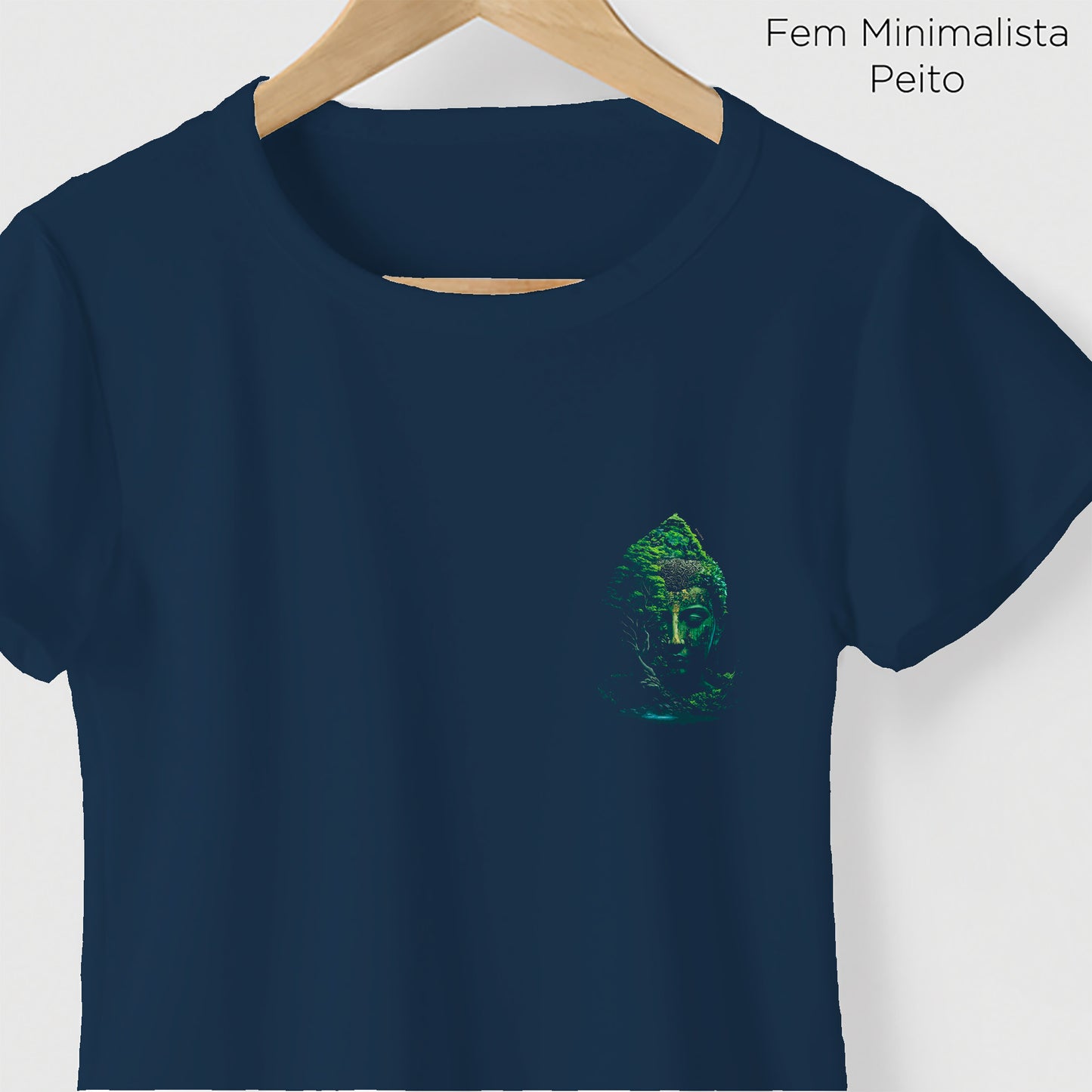 Camiseta Amazônia BUDA FLORESTA - AZUL MARINHO - cód 0910