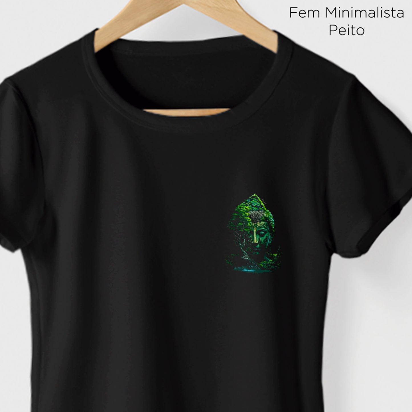 Camiseta Amazônia BUDA FLORESTA - PRETO - cód 0910