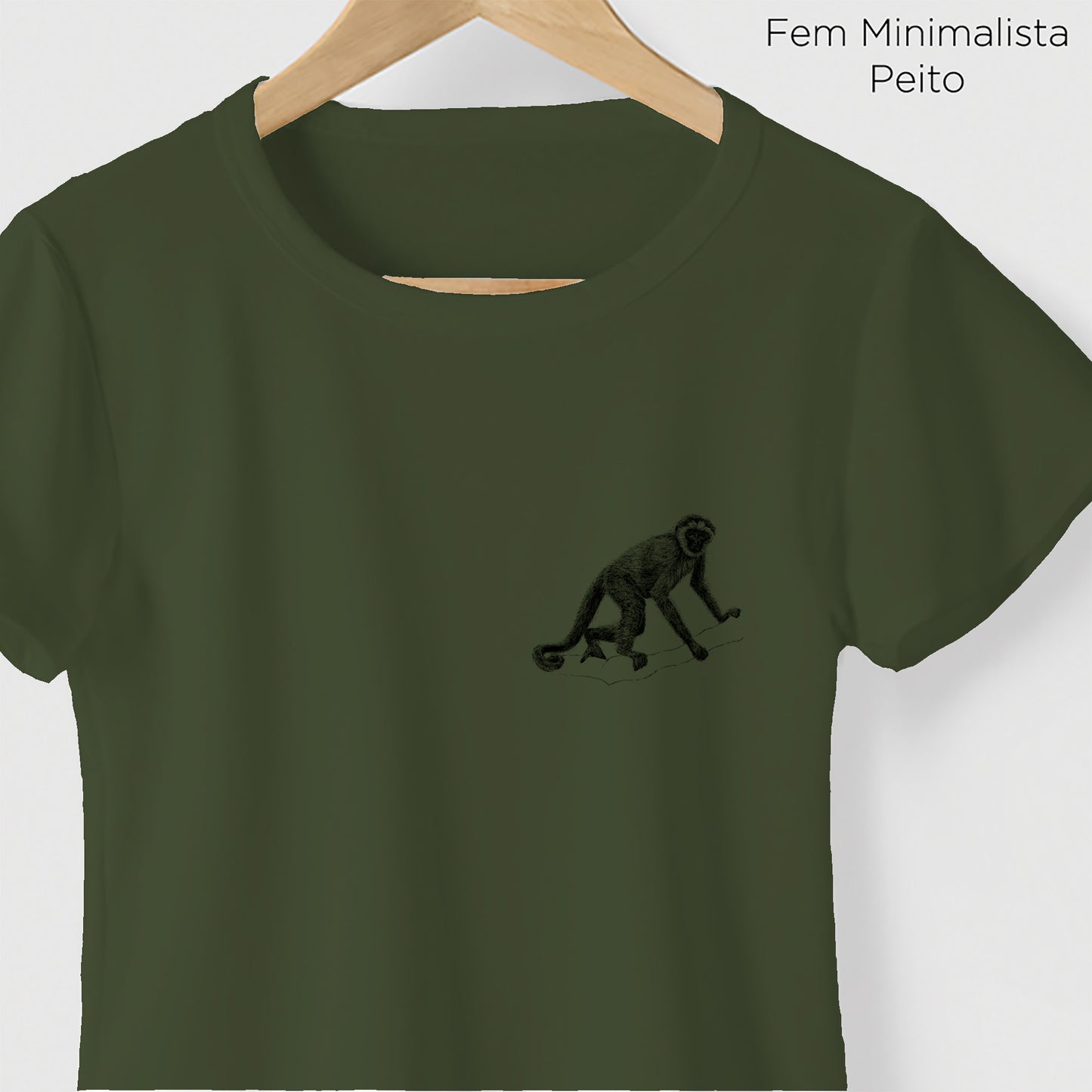 Camiseta Amazônia CAPARAÓ - MURIQUI - VERDE ESCURO - cód 10007