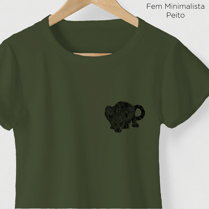 Camiseta Amazônia FOZ DO IGUAÇÚ - ONÇA PINTADA - VERDE ESCURO - cód 10010