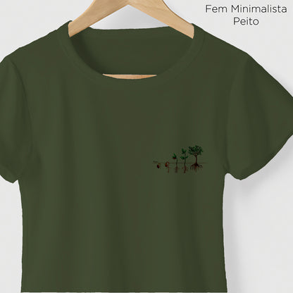 Camiseta Amazônia PLANTE UMA SEMENTE – VERDE ESCURO - cód 1168
