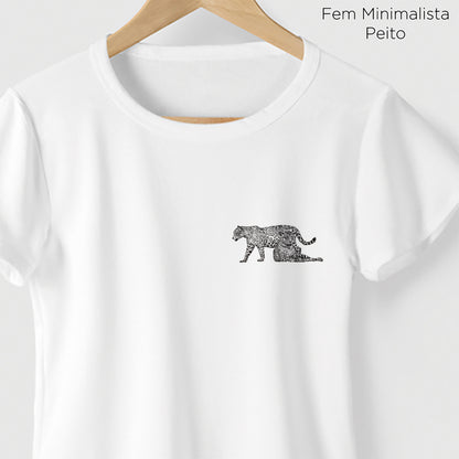 Camiseta Amazônia ONÇARARA DUAS ONÇAS - BRANCO - cód 2060