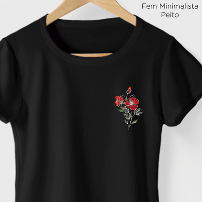 Camiseta Amazônia LINE FLOWER – PRETO - cód 2092
