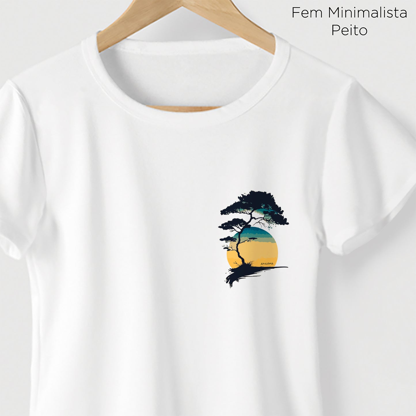 Camiseta Amazônia BONSAI PAISAGEM - BRANCO - cód 2135