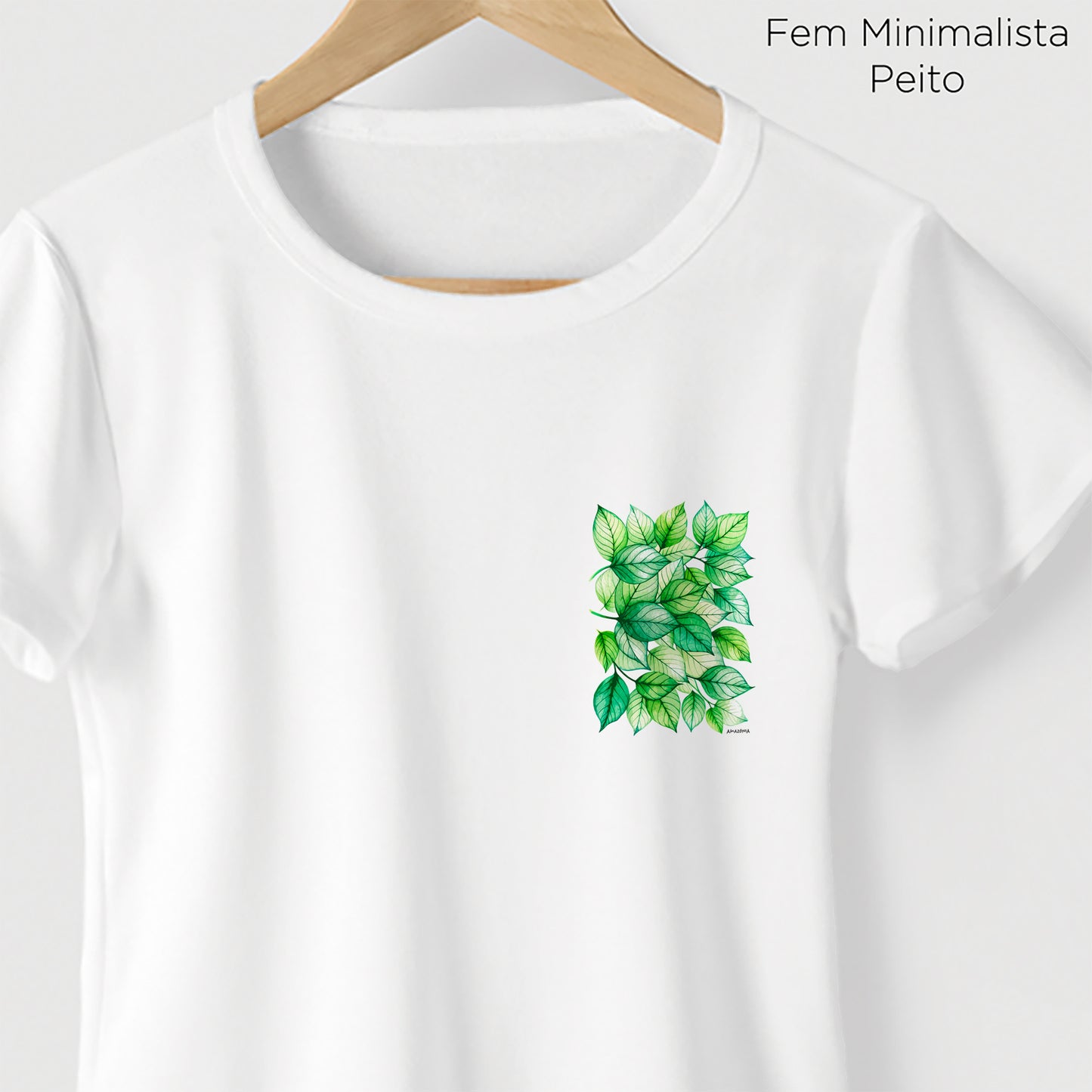 Camiseta Amazônia FLORAL - BRANCO - cód 2136