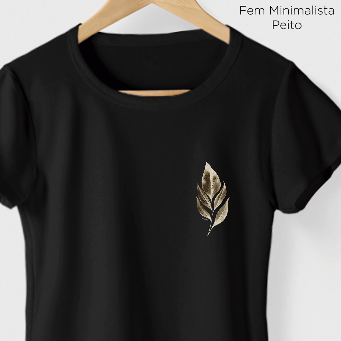 Camiseta Amazônia FOLHARTE - PRETO - cód 2137