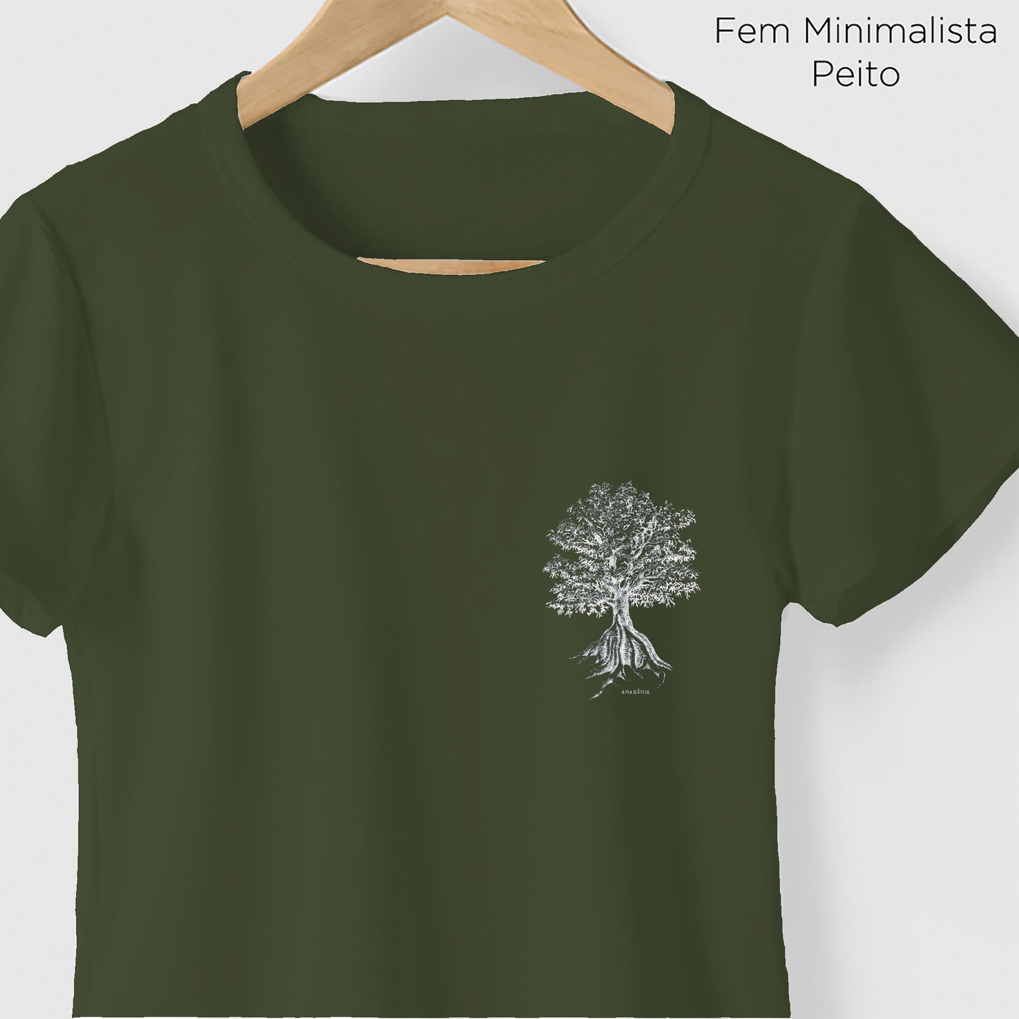 Camiseta Amazônia SUMAÚMA - VERDE ESCURO - cód 2139