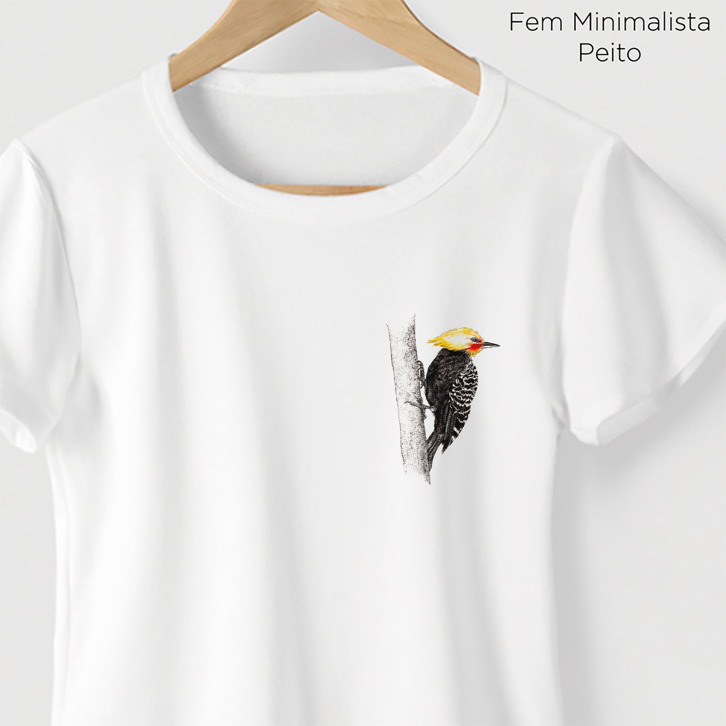 Camiseta Amazônia PICA-PAU - BRANCO - cód 2145