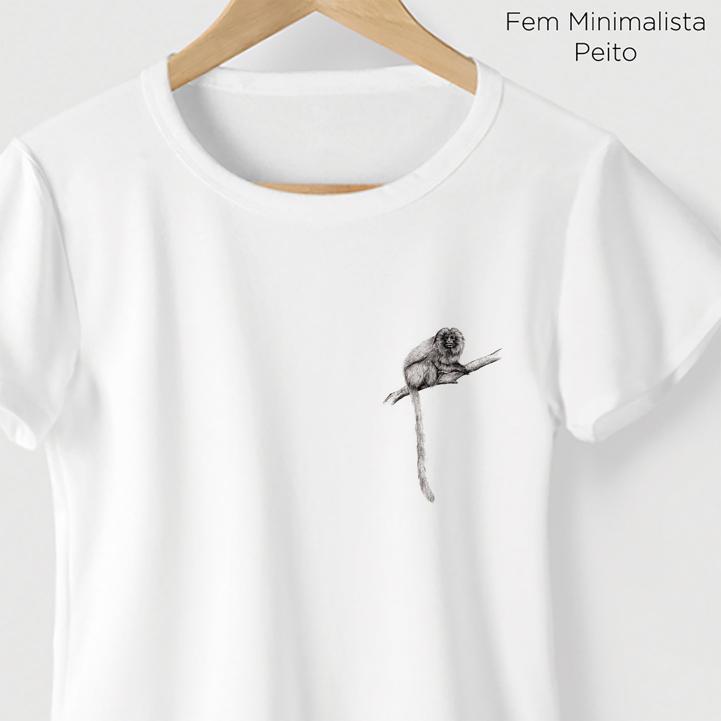 Camiseta Amazônia MICO LEÃO - BRANCO - cód 2146