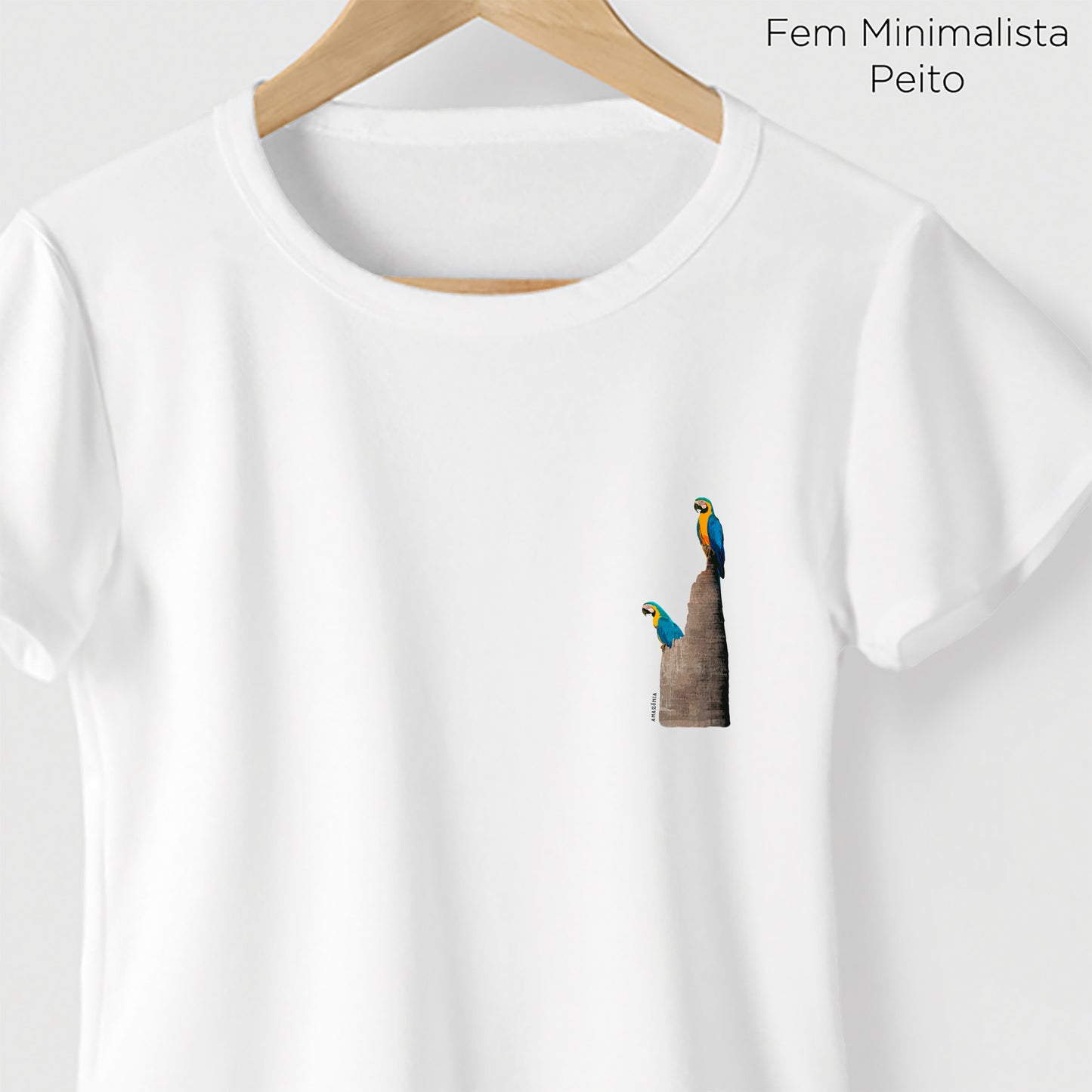 Camiseta Amazônia TRONCO ARARA - BRANCO - cód 2147
