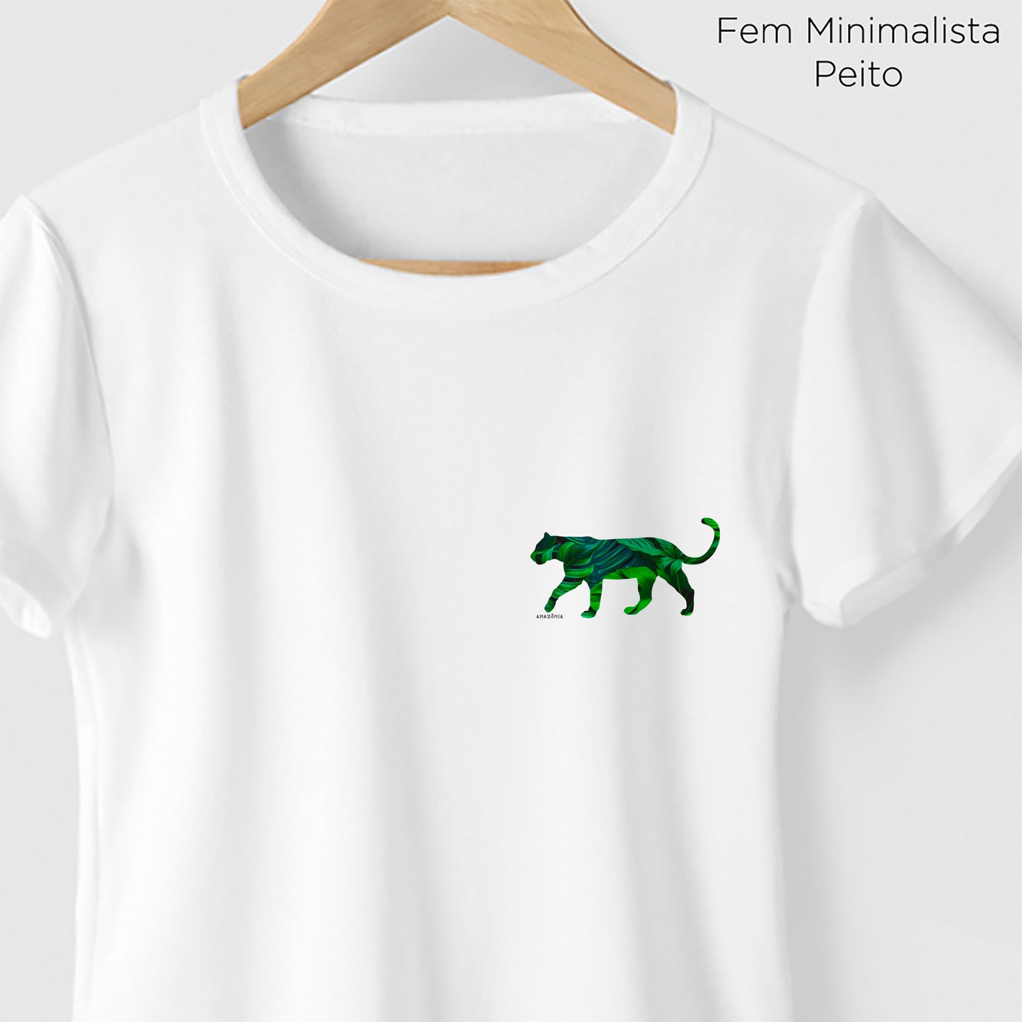 Camiseta Amazônia FAUNA FLORA - BRANCO - cód 2150