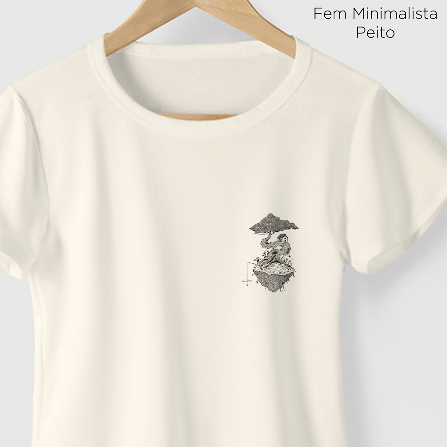 Camiseta Amazônia SONHOS À LINHA - OFF WHITE - cód 2155