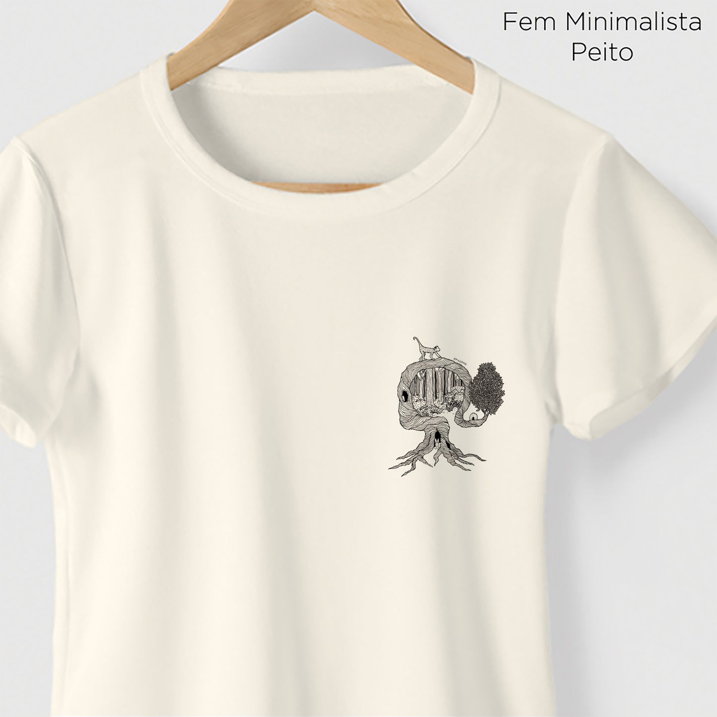 Camiseta Amazônia UMA ÁRVORE MIL VIDAS - OFF WHITE - cód 2158