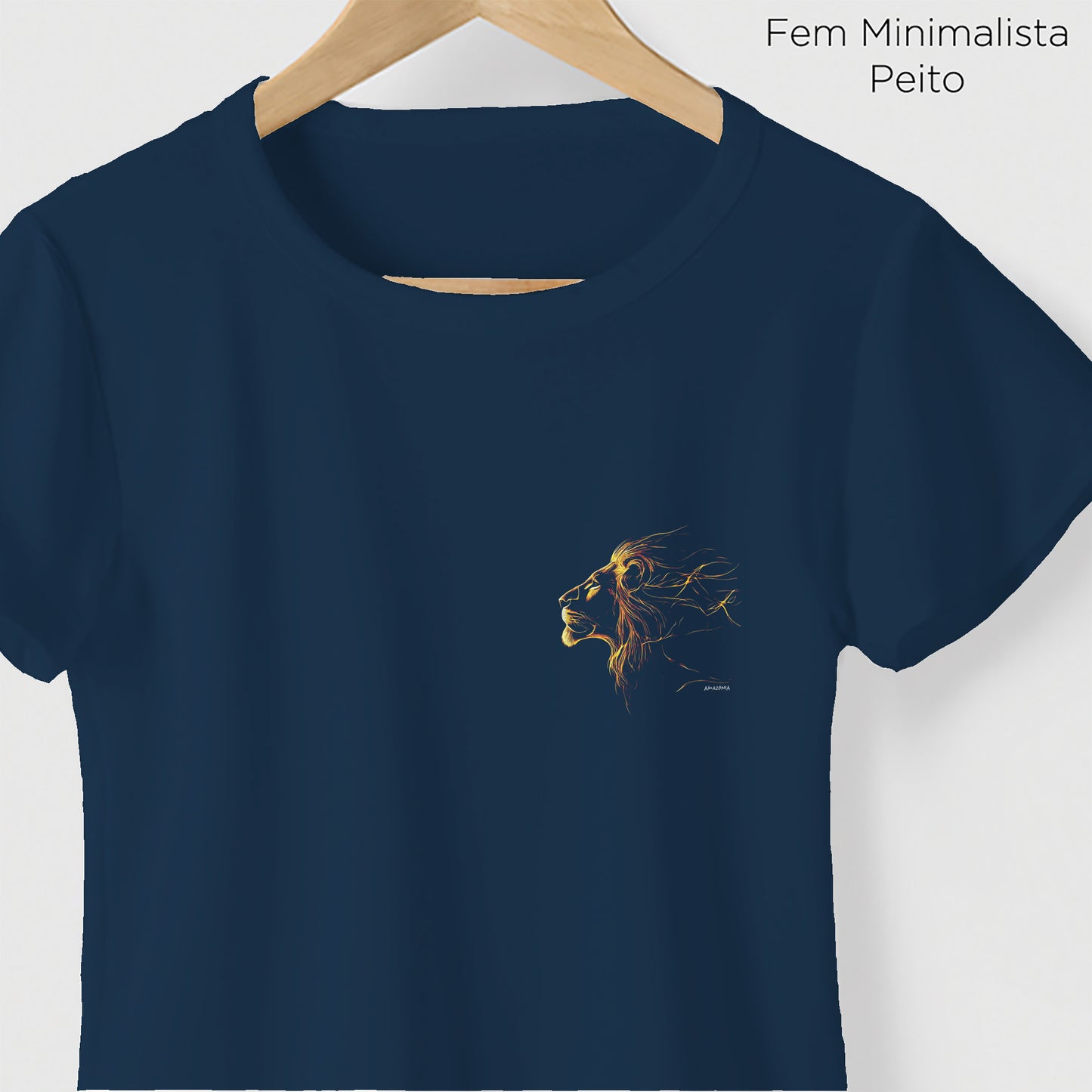 Camiseta Amazônia LION LINES – AZUL MARINHO - cód 2172
