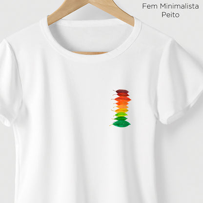 Camiseta Amazônia CORES FOLHAS – BRANCO - cód 2196