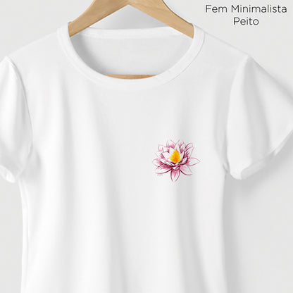 Camiseta Amazônia NEON FLOWER - BRANCO - cód 2197