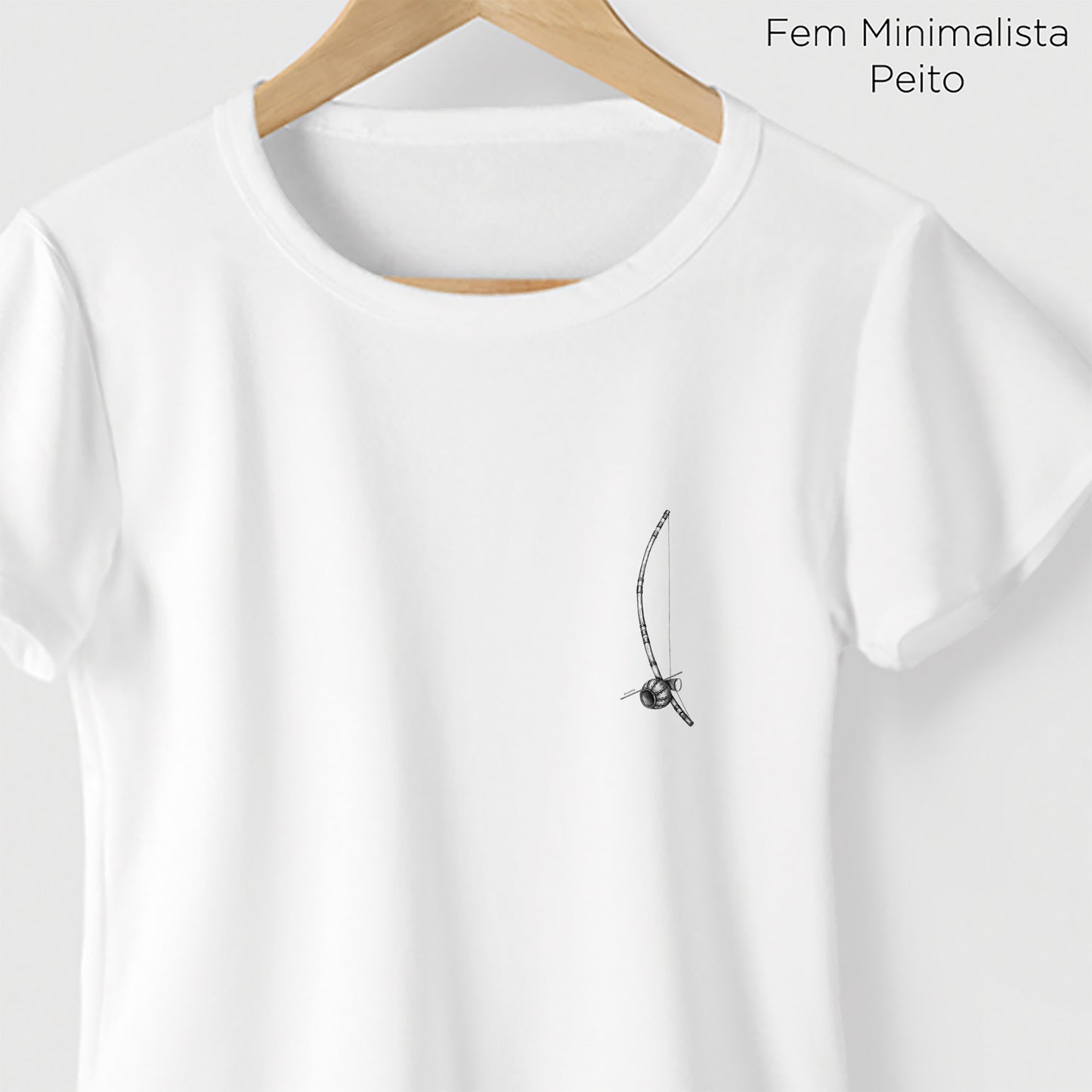 Camiseta Amazônia BERIMBAU - BRANCO - cód 2199