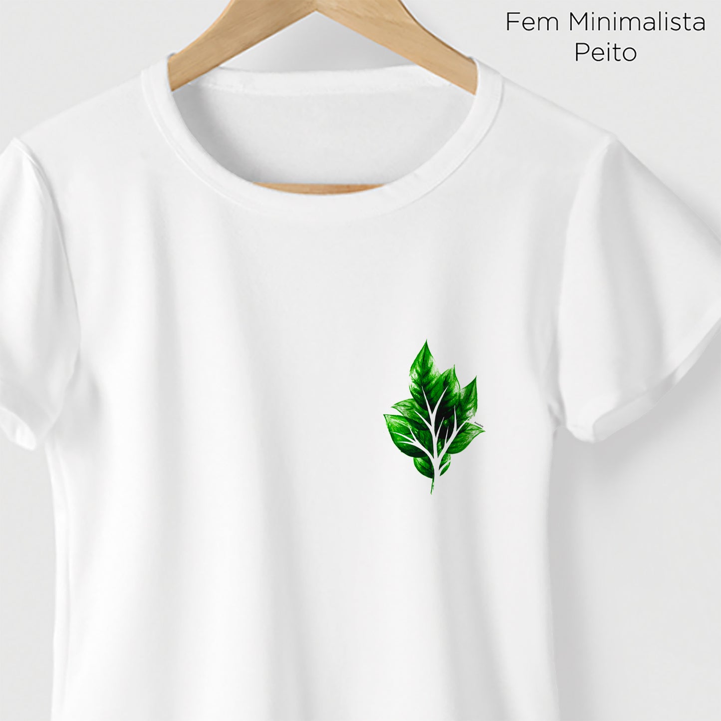 Camiseta Amazônia GALHO FOLHAS – BRANCO - cód 2201