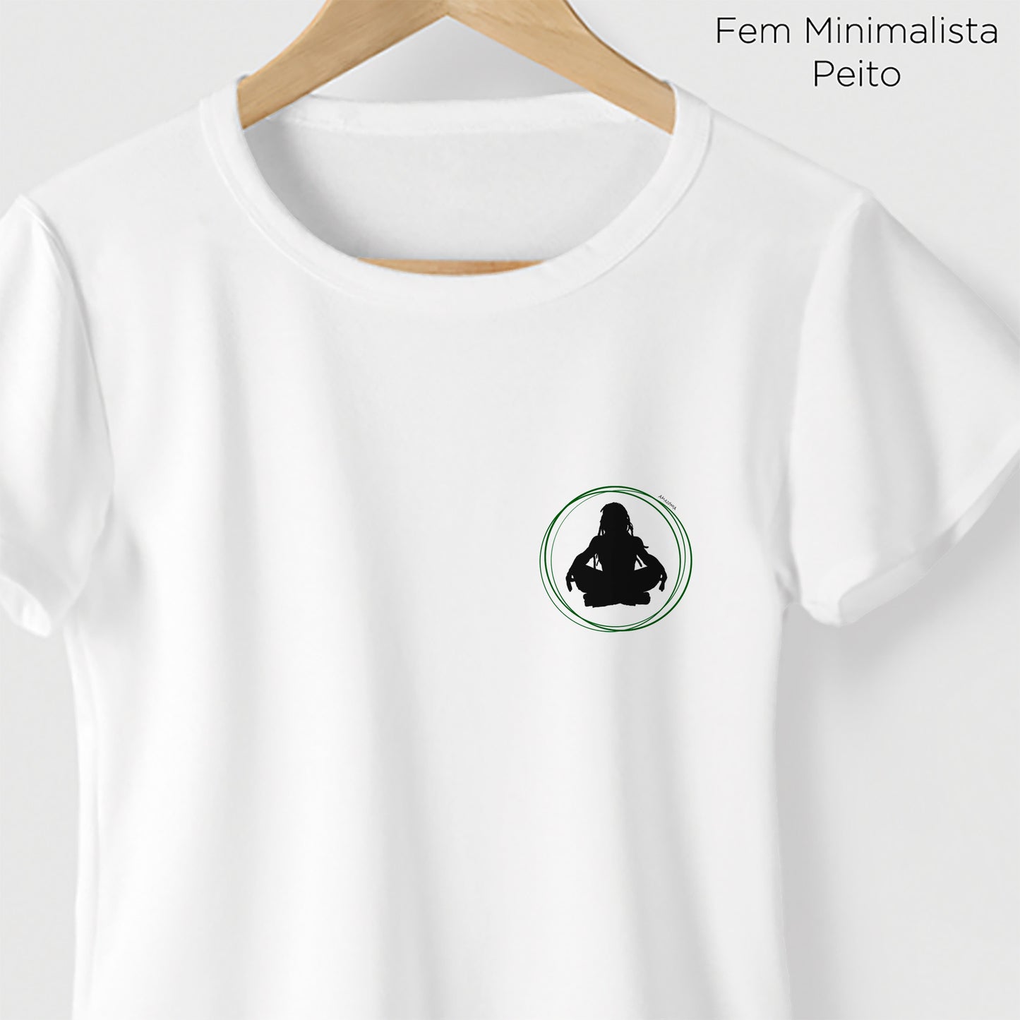 Camiseta Amazônia MEDITAÇÃO - BRANCO - cód 2204