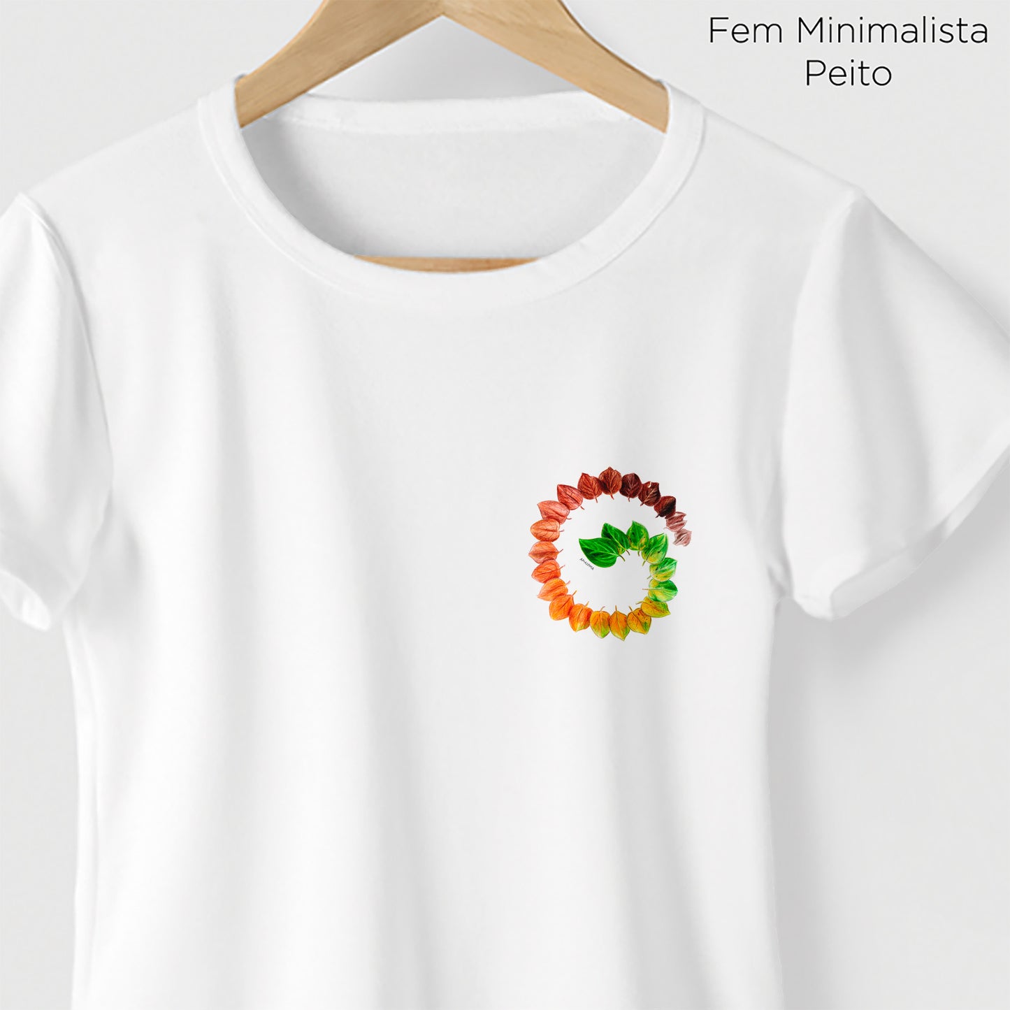 Camiseta Amazônia ESTAÇŌES FOLHAS – BRANCO - cód 2205