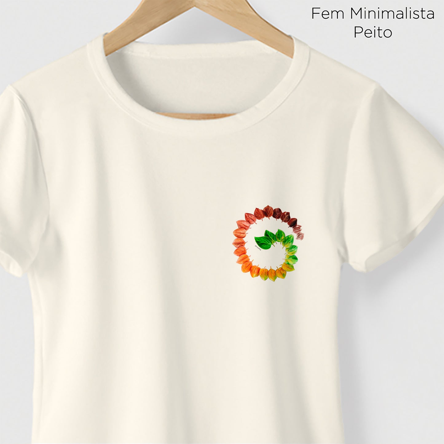 Camiseta Amazônia ESTAÇŌES FOLHAS – OFF WHITE - cód 2205