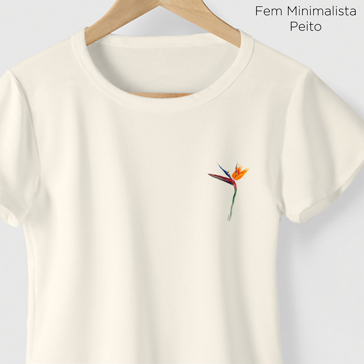 Camiseta Amazônia STRELITZIA – OFF WHITE - cód 2210