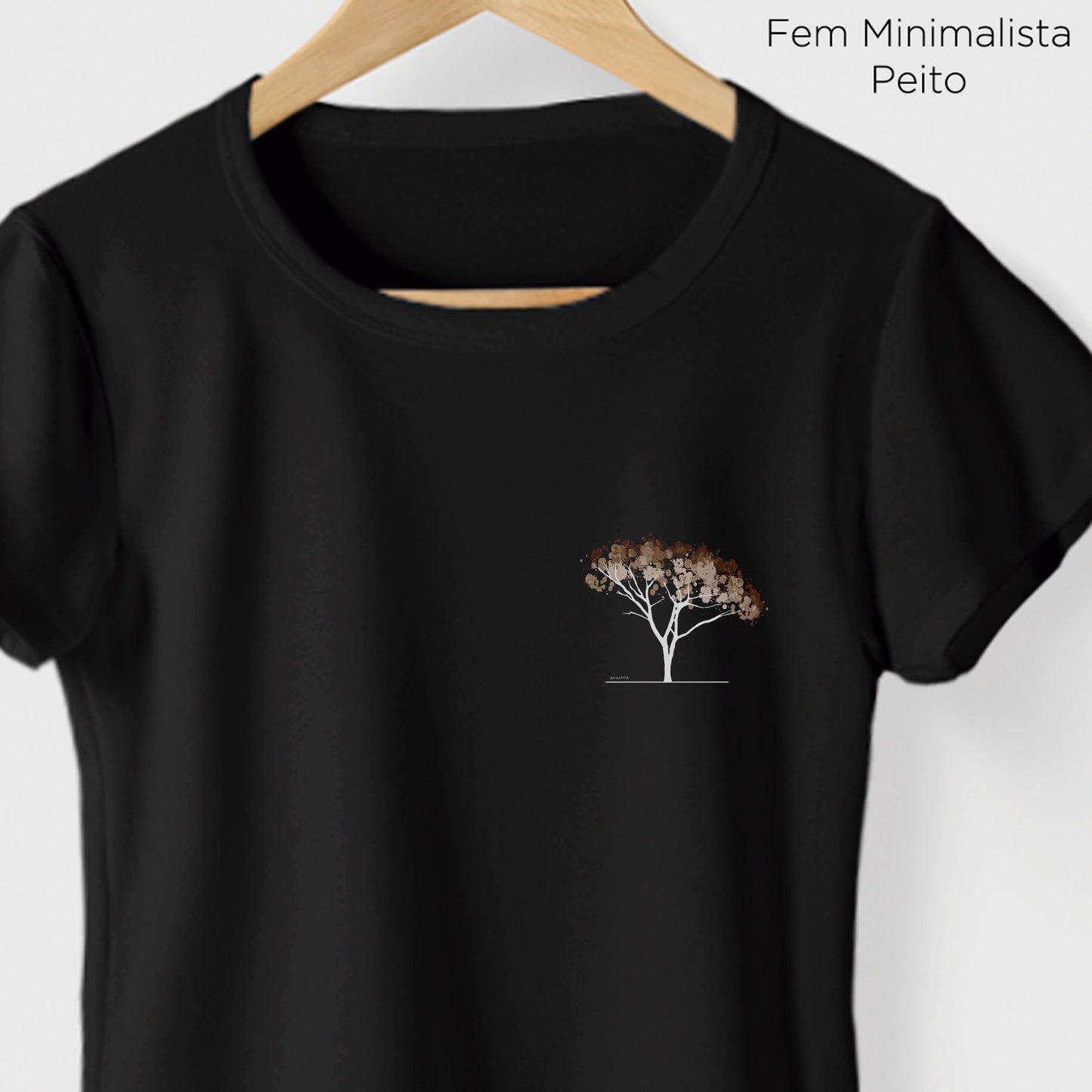 Camiseta Amazônia AQUARELA ÁRVORE – PRETO - cód 2212
