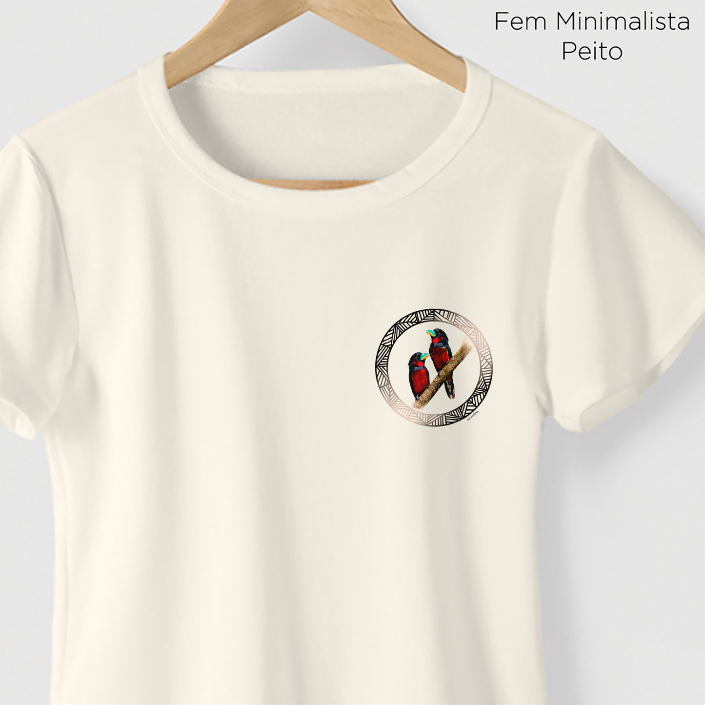 Camiseta Amazônia PÁSSAROS LOGO – OFF WHITE - cód 2215