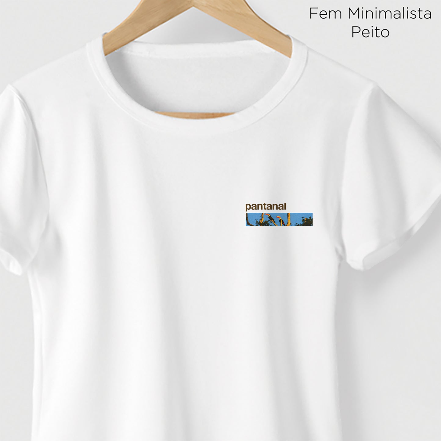 Camiseta Amazônia BIOMA PANTANAL - BRANCO - cód 2229
