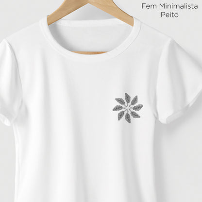 Camiseta Amazônia MANDALA DA FLORESTA - BRANCO - cód 2234