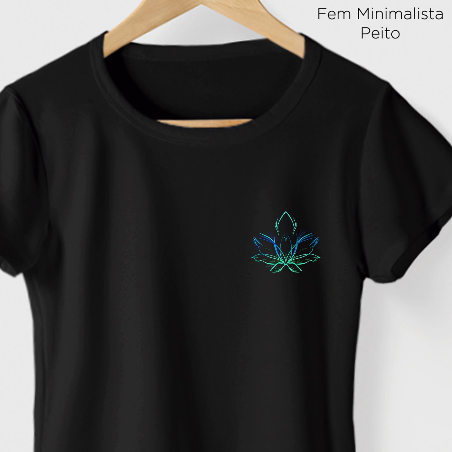Camiseta Amazônia FLOR DE LUZ - PRETO - cód 2259