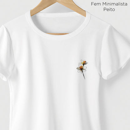 Camiseta Amazônia LINHAS DA FLOR - BRANCO - cód 2270