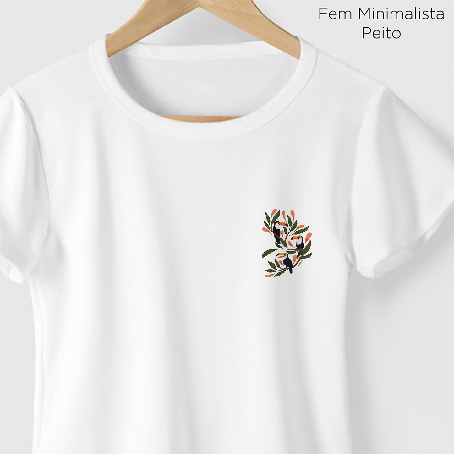 Camiseta Amazônia TUCANOS BRASIL - BRANCO - cód 2276