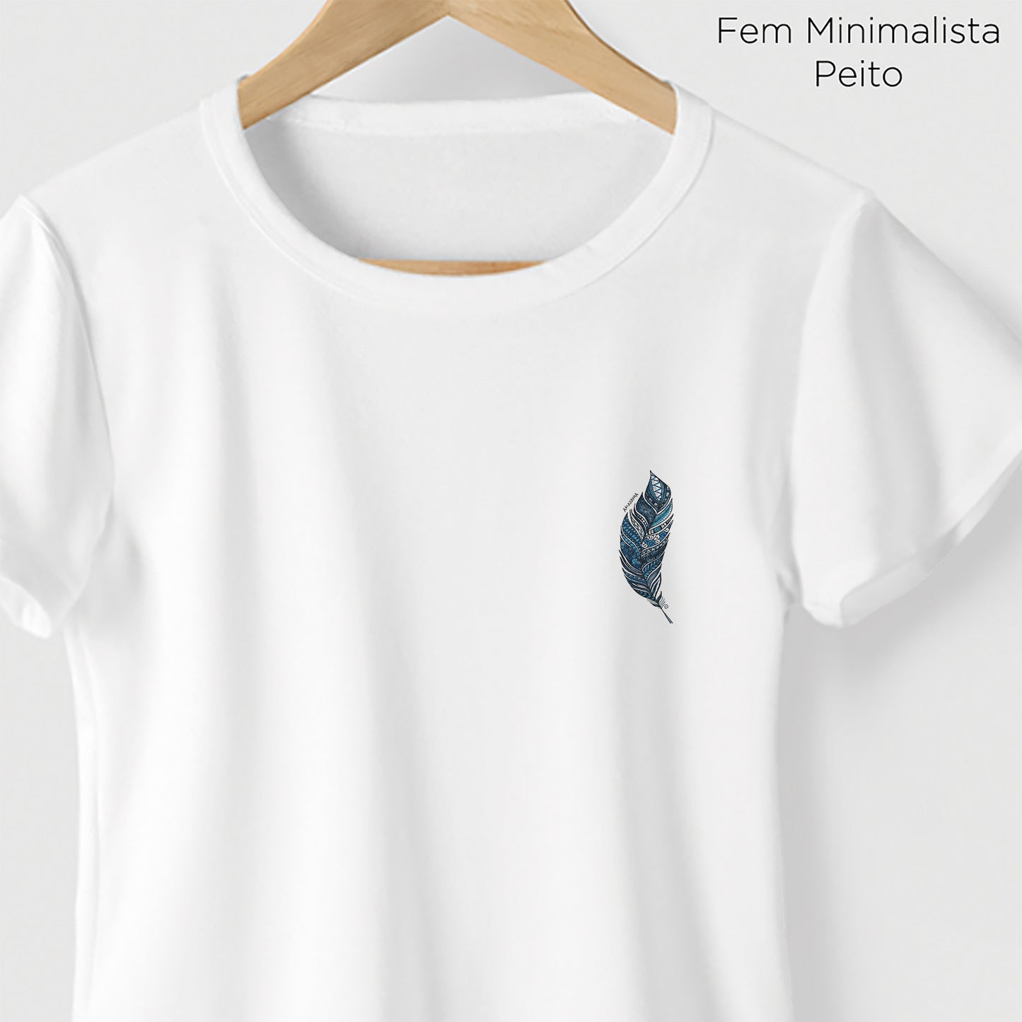 Camiseta Amazônia TRAÇO LIVRE - BRANCO - cód 2280