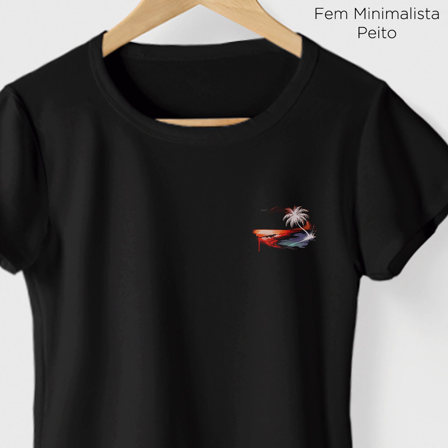 Camiseta Amazônia PRAIA DESERTA - PRETO - cód 2287